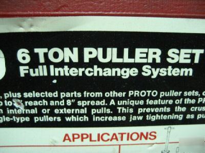 Proto 6 ton puller set full interchange system in case