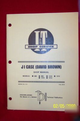 David brown i&t shop manual, models 885 to 1212