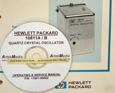 Hp 10811A 10811B oscillator operating & service manual 