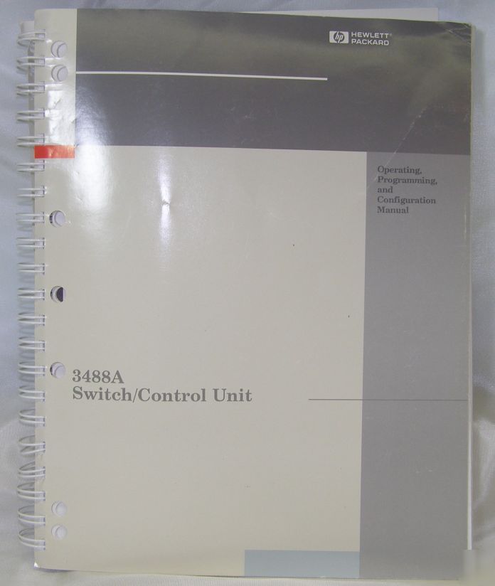 Hp 3488A switch/control unit oper/prog/config manual