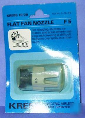 Electric airless sprayer flat fan nozzle F5 krebs 10/20
