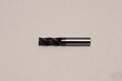 New - usa solid carbide tialn coated end mill 4FL 3/8