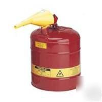 5 gallon justrite safety can type 1 with funnel gas can