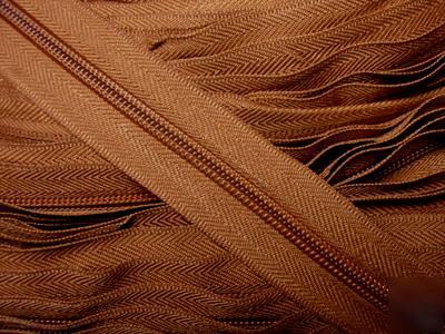 #5 nylon coil zipper chain 20YD (809) orangish-brown