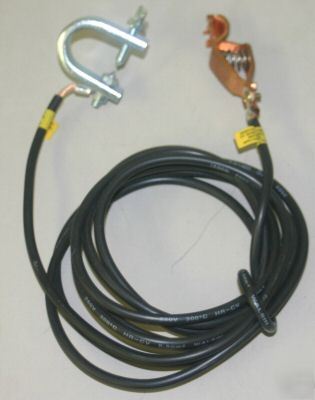 New 2674-120 bond ground wire 10FT alligator & c clamp
