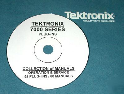 Tek 7000 series 60 manuals for 52 different plug-ins 