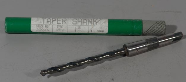 Precision twist drill taper shank type 209 size 1/4