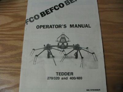 Befco 270 320 400 480 tedder operators manual