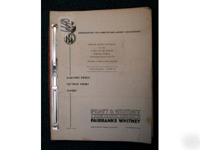 Pratt & whitney repair parts catalog M3020-2E jig borer