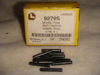Box of 50 spiral pins, heat treated, carbon steel