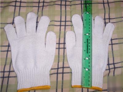 6 pr cotton/polyester work gloves mens or womens