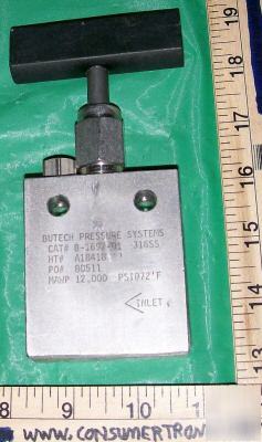 Butech pressure systems valve, mawp 12,000, b-1697-01