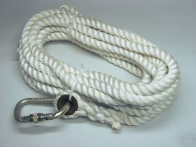 Miller 30' foot nylon rope lifeline - 5/8
