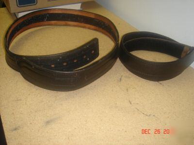 2 police duty belts don hume s. 32 & 34 utility belt