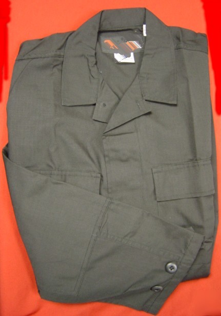Bdu fatigue ripstop tactical jacket shirt black large