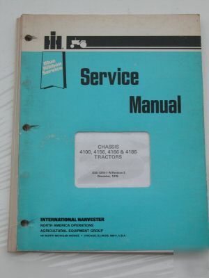 International 4100 - 4186 tractor service manual