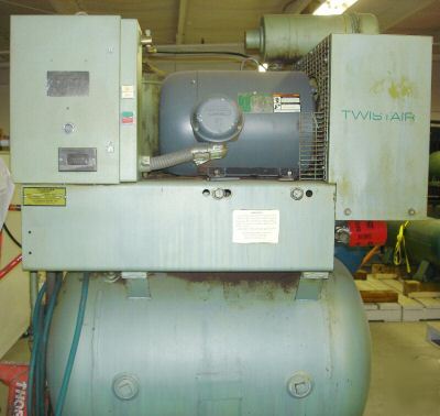 Joy twistair rotary screw air compressor, 25 hp