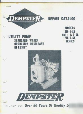 Dempster repair catalog,utility pump, ni resistant