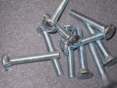 50 carriage bolts - size: 3/8-16 x 1 3/4