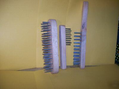 New 3 wire brushes - 1 with 4 rows, 2 with 3 rows - new