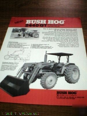 Nice bush hog front end loader dealer book & flyer 