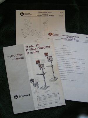 Rockwell model 15 drilling/tapping machine manual