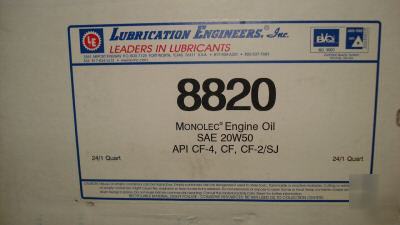 Lubrication engineers 8820 monolec engine oil - case