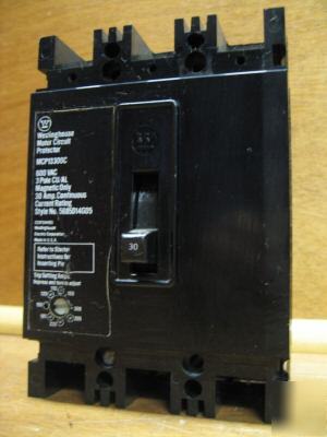 Westinghouse circuit breaker MCP13300C 30AMP a 30A amp