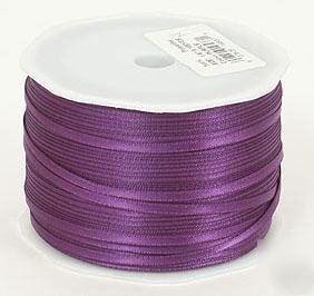 1/16 in 100 yd purple double face satin ribbon party