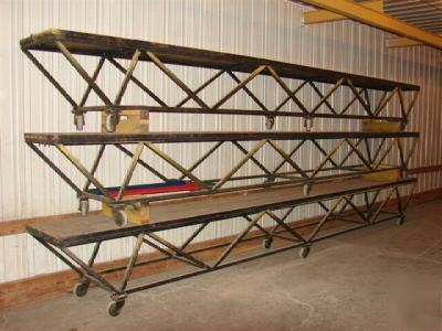 20 foot long rolling table 2 foot wide 28 inches high