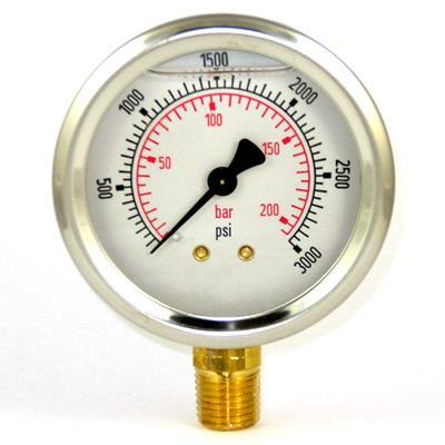 Afc-5M-25 hydraulic hose pressure gauge, 0-5,000 psi