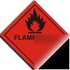 Flammable sign-semi rigid-230X230MM(ha-011-rg)