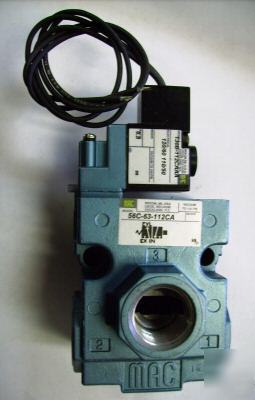 Mac air valve 56C-13-112CA vacuum to 150 psi 120 vac 