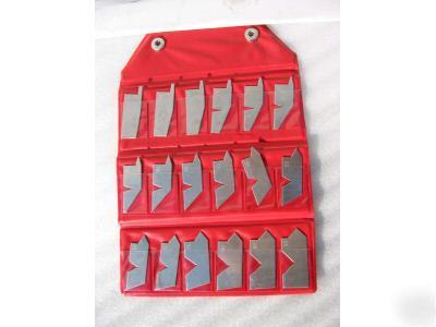 New precision machinists angle gage set 18 pcs gages 