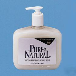 Pure & natural liquid soap - 16OZ pump - 12 per case