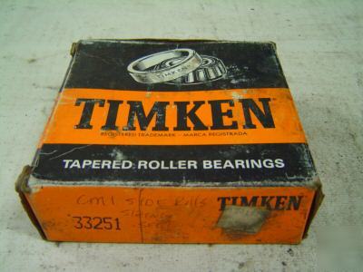 1 timken cone bearing p/n 33251