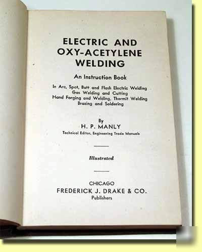 Electric & oxy-acetyline welding by manly hc 1941