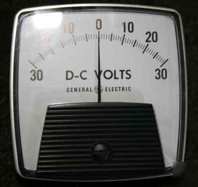 General electric dc voltage panel meter +/- 30 volt 