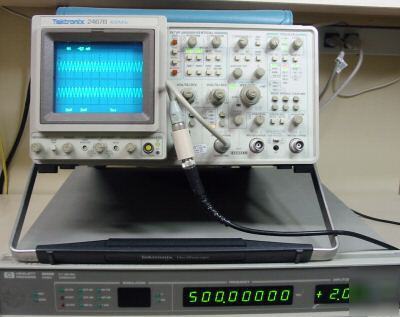 Tektronix 2467B oscilloscope P6137&m/cd low hrs 30 d 