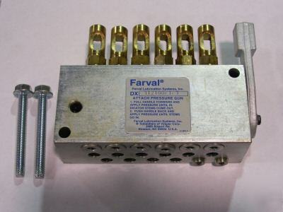 Farval multiple valve manifold lub system 