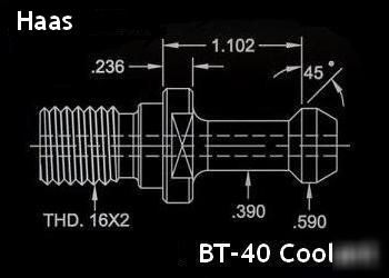 Haas cnc bt-40 coolant retention knobs