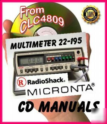Micronta multimeter meter 22-195 cd manual + schematic