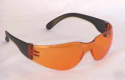 12 prs ansi Z87.1 osha safety glasses orange lens S2815