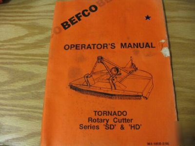 Befco sd hd rotary cutter operators manual