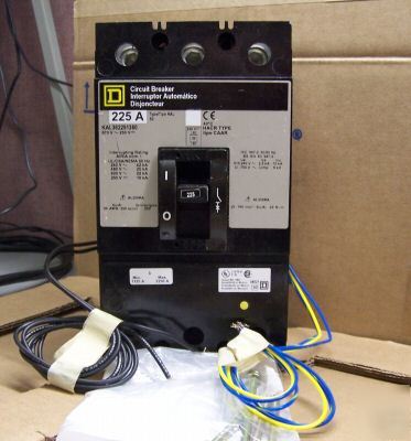New square d KAL36225 circuit breaker 225 amp w shunt 