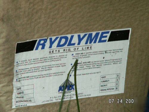 Apex rydlyme water scale lime rust remover 1GAL