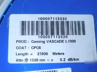 Corning vascade L1000 optical bare fiber 22KM CPC6 