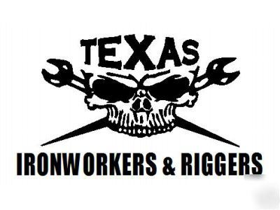  ironworker and rigger hard hat decal - add state 