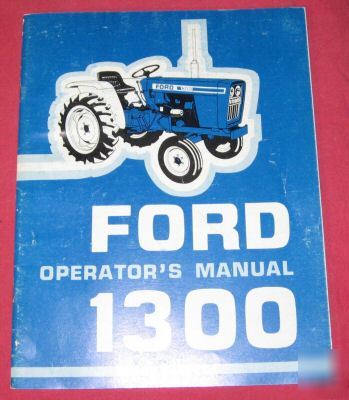 ford model 1300 tractor operator's manual