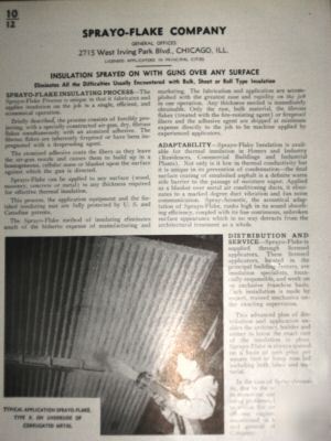 1940's sprao-flake co. catalog asbestos
